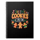 クリスマスクッキーのクルーのシャツジンジャーブレッドファミリーマット ノートブック (正面)