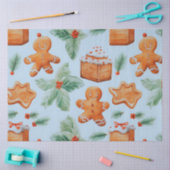 クリスマスクッキーのケーキジンジャーブレッドマンクリスマス 薄葉紙 (クラフト)