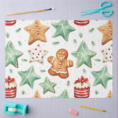 クリスマスクッキーのケーキジンジャーブレッドマンクリスマス 薄葉紙 (クラフト)