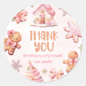 クリスマスクッキーのデコレーション感謝していパーティーユー ラウンドシール (正面)