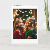 クリスマスクッキーのニュースレターの写真の挨拶 カード (裏面)