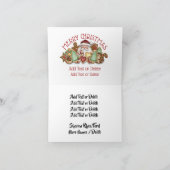 クリスマスクッキーのノートカード シーズンカード (内部)