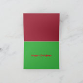 クリスマスクッキーのパターンノートカード シーズンカード (内部)