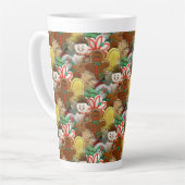 クリスマスクッキーのパターン カフェラテマグ (左アングル)