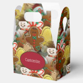 クリスマスクッキーのパターン フェイバーボックス (オープン)