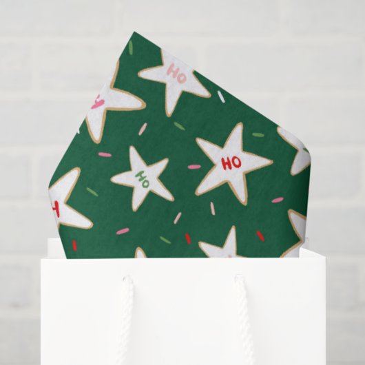 クリスマスクッキーのパターン 薄葉紙 (ギフトバッグ)