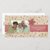 クリスマスクッキーのフォトカード シーズンカード (正面/裏面)