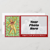 クリスマスクッキーのフォトカード – 新規 シーズンカード (正面/裏面)