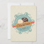 クリスマスクッキーのベーキングパーソナライズされた休日 シーズンカード (正面)