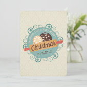 クリスマスクッキーのベーキングパーソナライズされた休日 シーズンカード (スタンド正面)