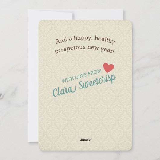 クリスマスクッキーのベーキングパーソナライズされた休日 シーズンカード (裏面)