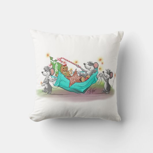 クリスマスクッキーのホイスト クッション (正面)