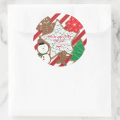 クリスマスクッキーのホリデーパーティー交換ステッカー ラウンドシール (バッグ)