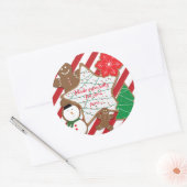 クリスマスクッキーのホリデーパーティー交換ステッカー ラウンドシール (封筒)