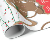 クリスマスクッキーのホリデーラッピング紙 ラッピングペーパー (ロールコーナー)