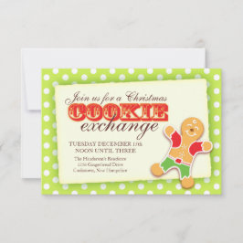 クリスマスクッキーの交換とエチケットの招待 招待状