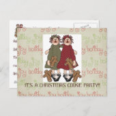 クリスマスクッキーの交換の招待 ポストカード (正面/裏面)