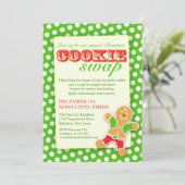 クリスマスクッキーの交換の招待 招待状 (スタンド正面)