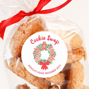 クリスマスクッキーの交換 ラウンドシール