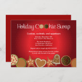 クリスマスクッキーの入れ替えパーティー 招待状 (正面/裏面)