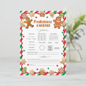 クリスマスクッキーの占い＆願いカード 招待状 (スタンド正面)