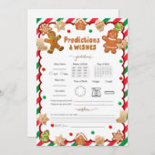 クリスマスクッキーの占い＆願いカード 招待状 (正面/裏面)