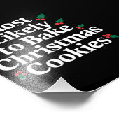 クリスマスクッキーの家族を焼く可能性が最も高い フォトプリント            (角)