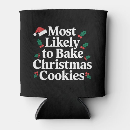 クリスマスクッキーの家族を焼く可能性が最も高い 缶クーラー (正面)