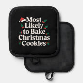 クリスマスクッキーの家族を焼く可能性が最も高い 鍋敷き (正面/裏面)