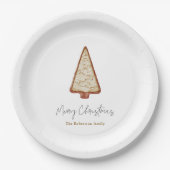 クリスマスクッキーの木 ペーパープレート (正面)