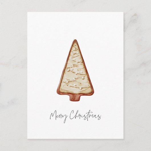 クリスマスクッキーの木 ポストカード (正面)