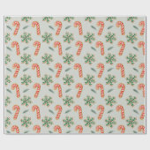 クリスマスクッキーの水彩色 ラッピングペーパー (フラット)
