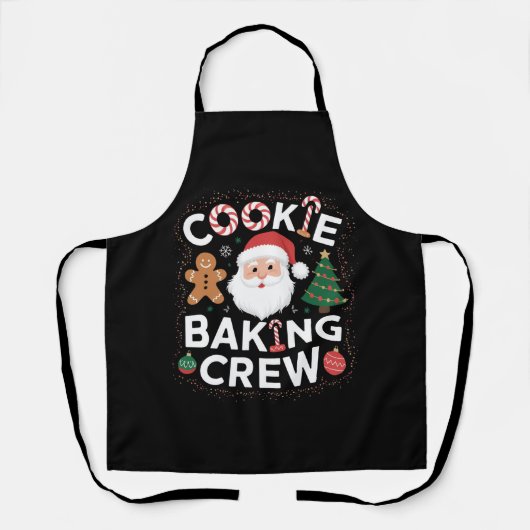 クリスマスクッキーの焼き方クルー ファミリークリスマス エプロン (正面)