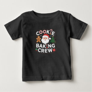 クリスマスクッキーの焼き方クルー ファミリークリスマス ベビーTシャツ