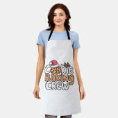 クリスマスクッキーの焼き方クルー Xmas ホリデー エプロン (着用した状態)