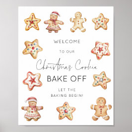 クリスマスクッキーの焼き菓子コンテストへようこそ ポスター