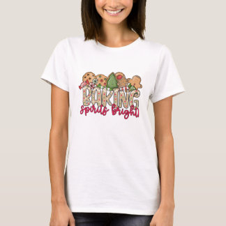 クリスマスクッキーの焼き菓子Tシャツ- スパイスで焼く Tシャツ