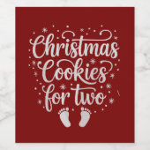 クリスマスクッキーを二人で マタニティ 妊娠中 クリスマス ワインラベル (シングルラベル)