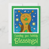 クリスマスクッキーを使ったかわいいカタツムリ | シーズンカード (正面)