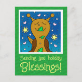 クリスマスクッキーを使ったかわいいカタツムリ | シーズンポストカード (正面)