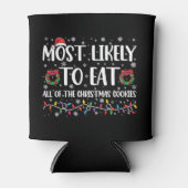 クリスマスクッキーを全部食べちゃうタイプの人 Xmas 缶クーラー (正面)