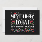 クリスマスクッキーを全部食べちゃうタイプ Xmas 招待状 (正面)