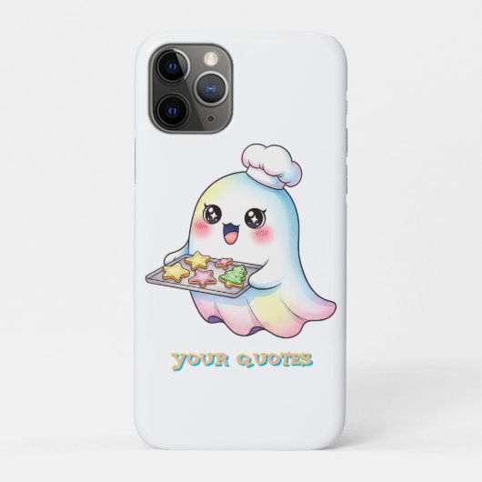 クリスマスクッキーを抱えた可愛い幽霊シェフ Case-Mate iPhoneケース (裏)
