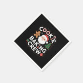 クリスマスクッキーを焼くチームの家族のクリスマス スタンダードカクテルナプキン (角)