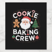 クリスマスクッキーを焼くチームの家族のクリスマス ワインラベル (シングルラベル)