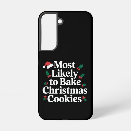 クリスマスクッキーを焼く一家 SAMSUNG GALAXYケース (裏面)