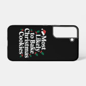 クリスマスクッキーを焼く一家 SAMSUNG GALAXYケース (裏面横)