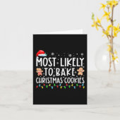 クリスマスクッキーを焼く可能性が最も高いおもしろいベーカーCh カード (黄色い花)