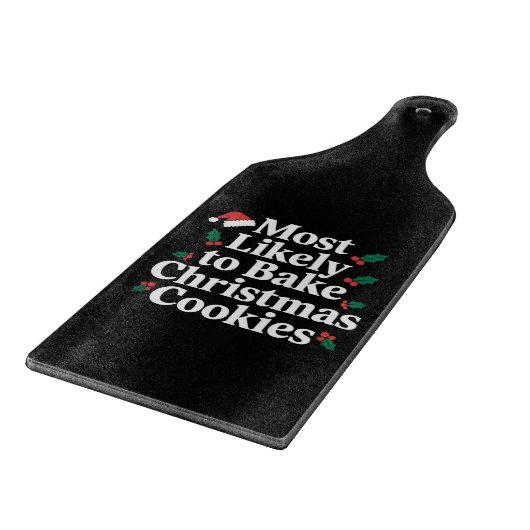クリスマスクッキーを焼く可能性が最も高い家族 カッティングボード (角)