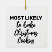 クリスマスクッキーを焼く可能性が高い セラミックオーナメント (裏面)